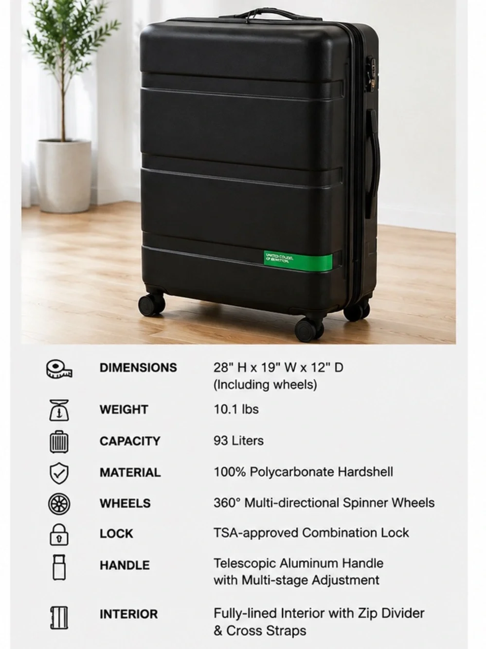 New United Colors of Benetton Luggage Set
